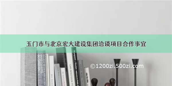 玉门市与北京宏大建设集团洽谈项目合作事宜