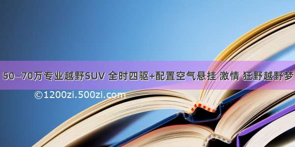 50—70万专业越野SUV 全时四驱+配置空气悬挂 激情 狂野越野梦