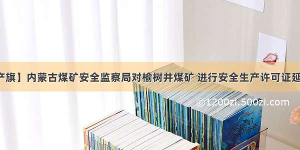 【安全生产旗】内蒙古煤矿安全监察局对榆树井煤矿 进行安全生产许可证延期现场核查