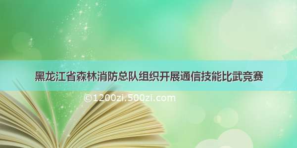 黑龙江省森林消防总队组织开展通信技能比武竞赛