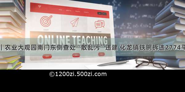 番禺｜农业大观园南门东侧查处“散乱污”违建 化龙镇铁腕拆违2774平方米