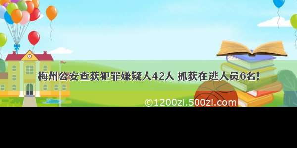 梅州公安查获犯罪嫌疑人42人 抓获在逃人员6名!