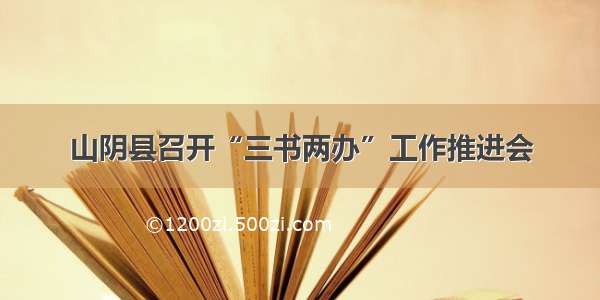 山阴县召开“三书两办”工作推进会