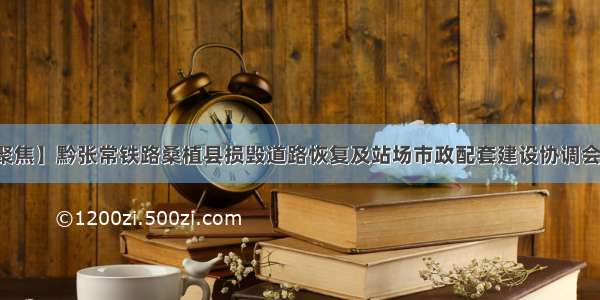 【聚焦】黔张常铁路桑植县损毁道路恢复及站场市政配套建设协调会召开