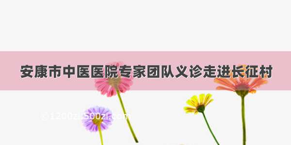 安康市中医医院专家团队义诊走进长征村