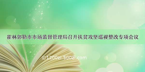 霍林郭勒市市场监督管理局召开扶贫攻坚巡视整改专项会议