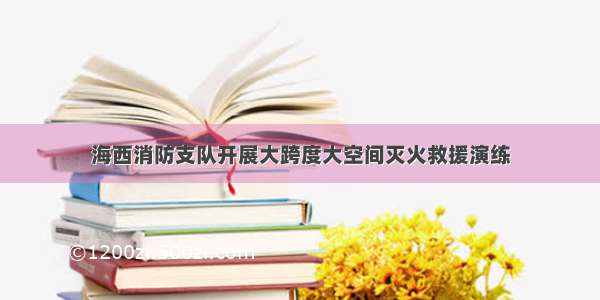 海西消防支队开展大跨度大空间灭火救援演练