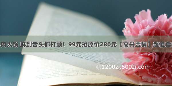 正宗潮汕牛肉火锅 鲜到舌头都打颤！99元抢原价280元【高兴壹锅】超值套餐 菜品丰富