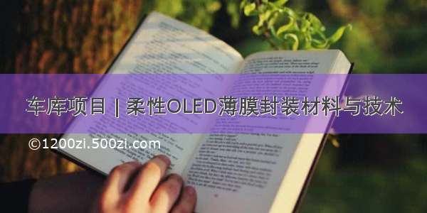 车库项目 | 柔性OLED薄膜封装材料与技术