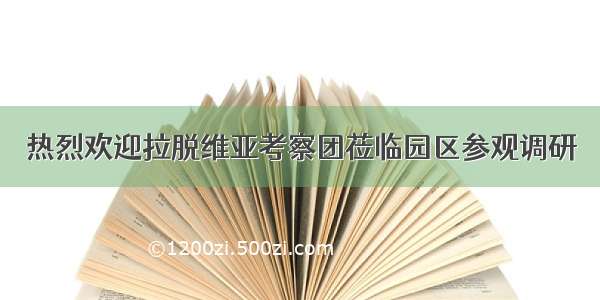 热烈欢迎拉脱维亚考察团莅临园区参观调研