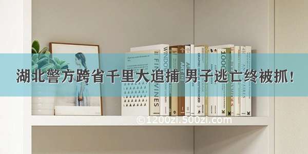 湖北警方跨省千里大追捕 男子逃亡终被抓！