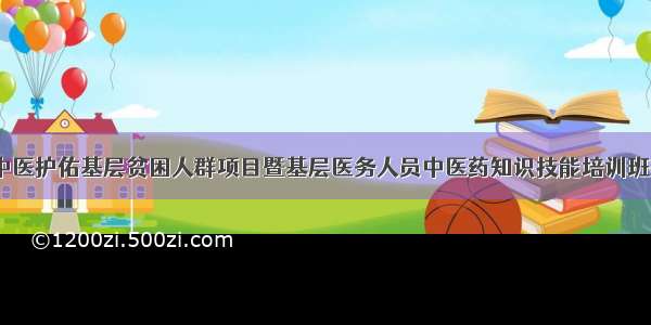 铁医新闻｜中医护佑基层贫困人群项目暨基层医务人员中医药知识技能培训班在铁力开班