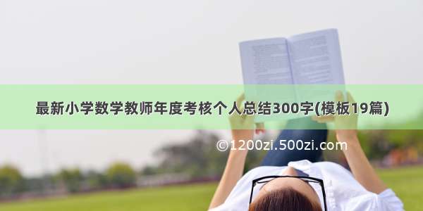 最新小学数学教师年度考核个人总结300字(模板19篇)