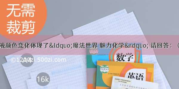 如图化学反应的溶液颜色变化体现了“魔法世界 魅力化学” 请回答：（1）试剂A的名称