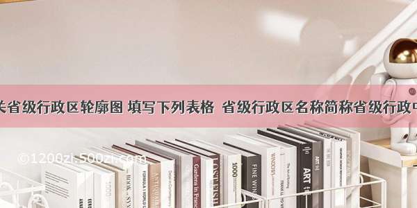 判断我国有关省级行政区轮廓图 填写下列表格．省级行政区名称简称省级行政中心A_____