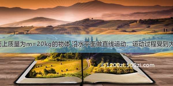 在粗糙水平面上质量为m=20kg的物体 沿水平面做直线运动．运动过程受到大小恒定的力F