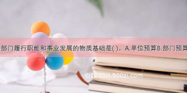 我国政府各部门履行职能和事业发展的物质基础是( )。A.单位预算B.部门预算C.财政收入