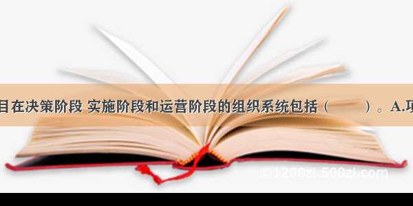 一个建设项目在决策阶段 实施阶段和运营阶段的组织系统包括（　　）。A.项目结构B.建