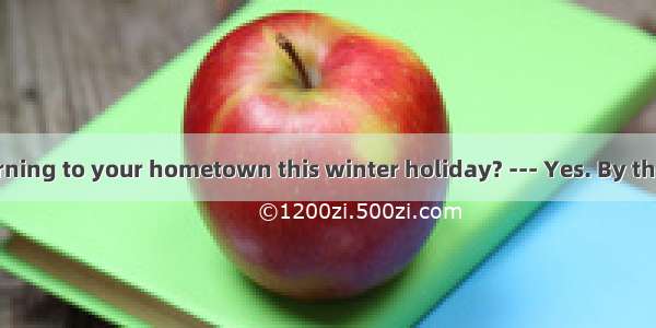 --- Are you returning to your hometown this winter holiday? --- Yes. By the way  have you