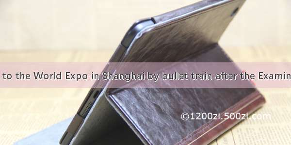 — Will you go to the World Expo in Shanghai by bullet train after the Examination?— I may