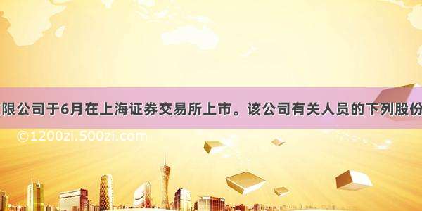 某股份有限公司于6月在上海证券交易所上市。该公司有关人员的下列股份转让行为