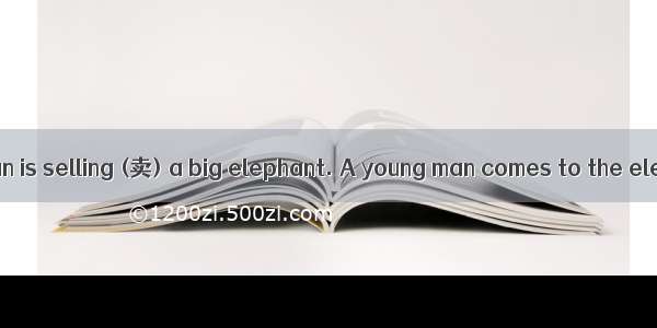 One day an old man is selling (卖) a big elephant. A young man comes to the elephant and be