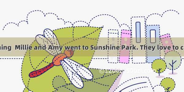 One Sunday morning  Millie and Amy went to Sunshine Park. They love to chat there. As usua