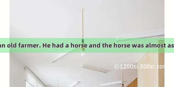 Once there was an old farmer. He had a horse and the horse was almost as old as himself. O