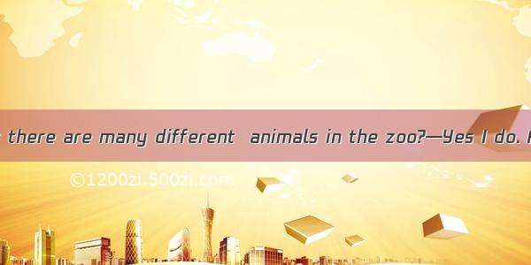 -Do you know that there are many different  animals in the zoo?—Yes I do. And I also know