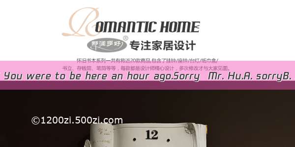 ---You’re late! You were to be here an hour ago.Sorry  Mr. Hu.A. sorryB. surprisedC. s