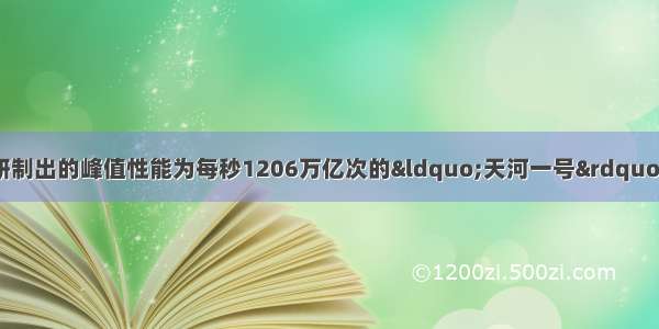 10月29日 成功研制出的峰值性能为每秒1206万亿次的“天河一号”超级计算机在湖