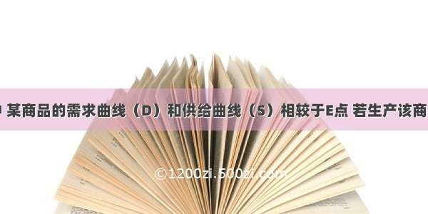 下列曲线中 某商品的需求曲线（D）和供给曲线（S）相较于E点 若生产该商品的企业普