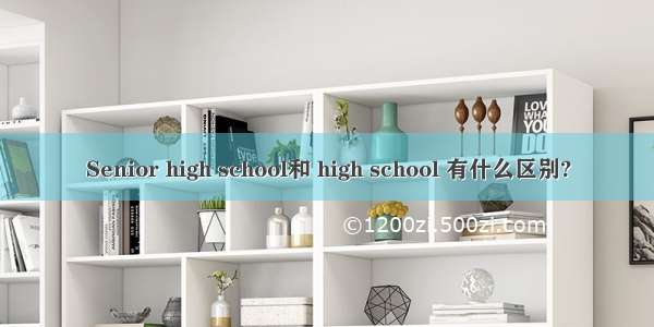 Senior high school和 high school 有什么区别?