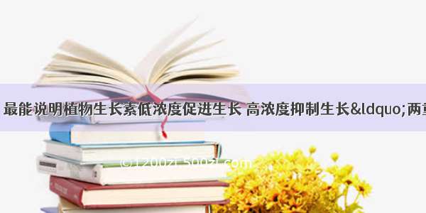 单选题下列现象中 最能说明植物生长素低浓度促进生长 高浓度抑制生长&ldquo;两重性&rdquo;的是