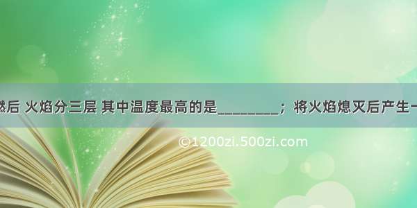 蜡烛被点燃后 火焰分三层 其中温度最高的是________；将火焰熄灭后产生一屡白烟 距