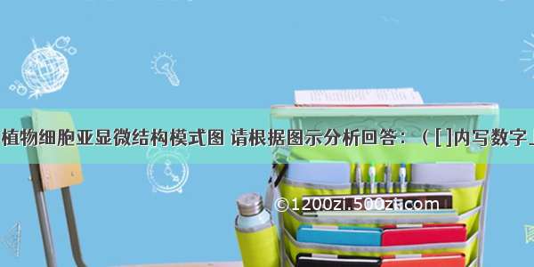 下图为动 植物细胞亚显微结构模式图 请根据图示分析回答：（[ ]内写数字上写文字）