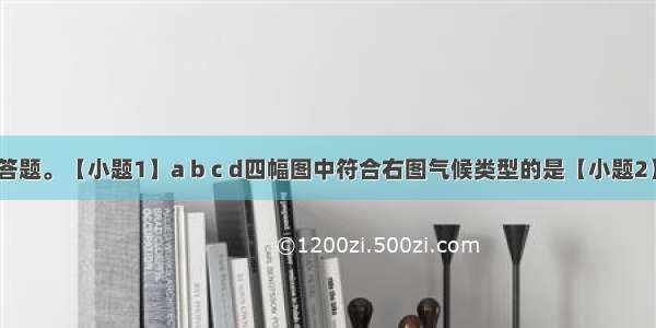 读下图 回答题。【小题1】a b c d四幅图中符合右图气候类型的是【小题2】图中字母