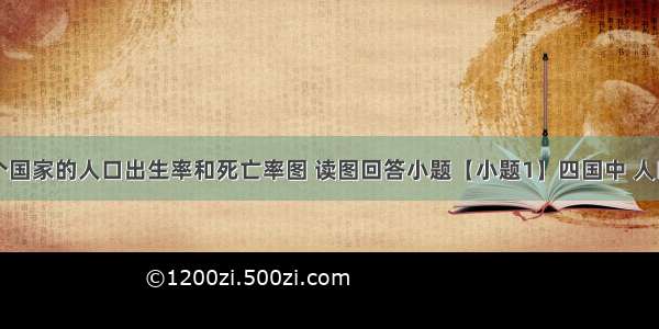 下图是四个国家的人口出生率和死亡率图 读图回答小题【小题1】四国中 人口自然增长