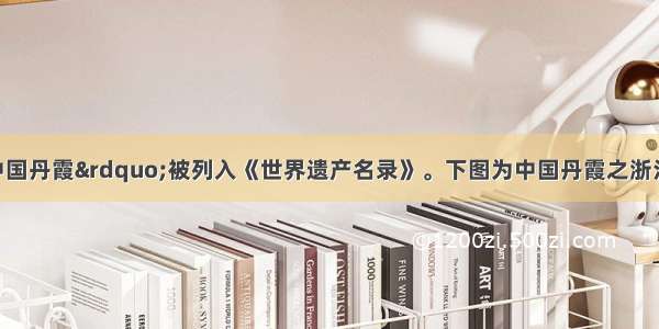 8月 “中国丹霞”被列入《世界遗产名录》。下图为中国丹霞之浙江江郎山著名景