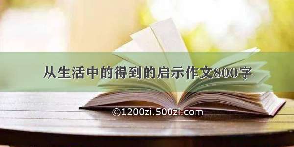 从生活中的得到的启示作文800字