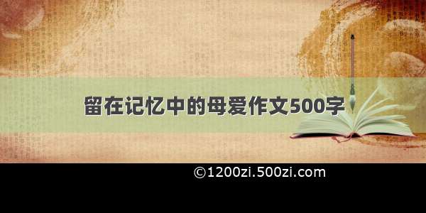 留在记忆中的母爱作文500字