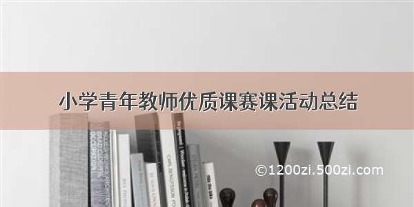 小学青年教师优质课赛课活动总结