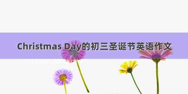 Christmas Day的初三圣诞节英语作文