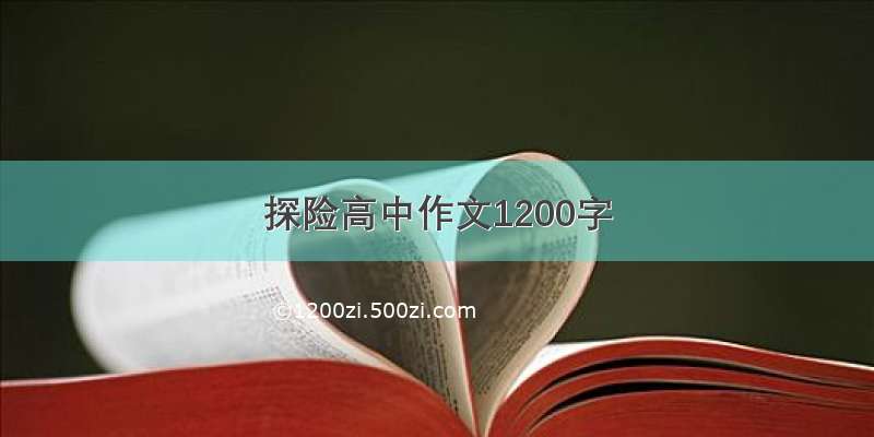 探险高中作文1200字