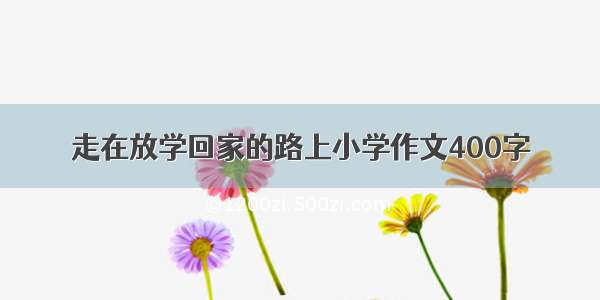 走在放学回家的路上小学作文400字