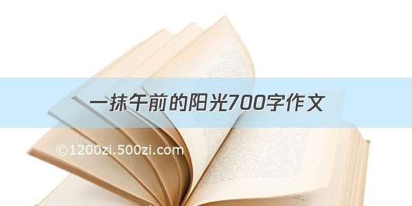 一抹午前的阳光700字作文