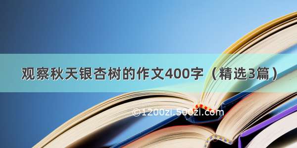 观察秋天银杏树的作文400字（精选3篇）