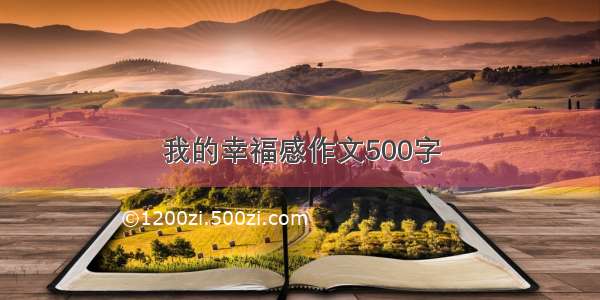 我的幸福感作文500字