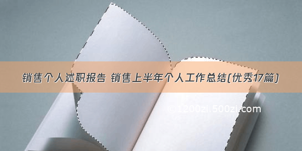 销售个人述职报告 销售上半年个人工作总结(优秀17篇)